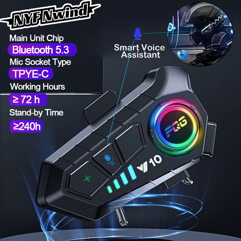 Full Face Motorcycle Helmet With Bluetooth - Motorcycle 5.3 Bluetooth Helmet Headset Wireless