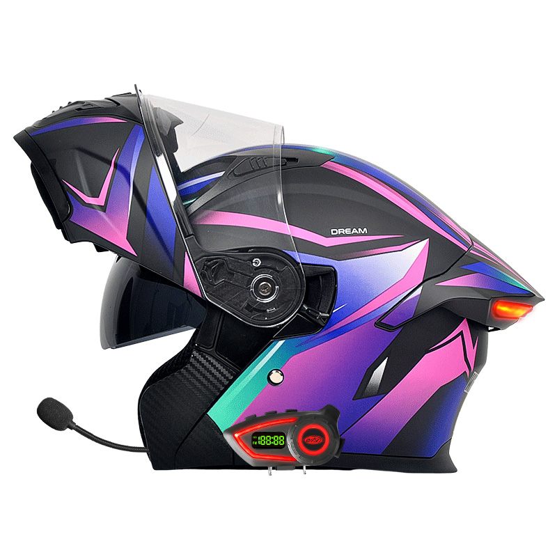 DOT Motorcycle Helmets Double  - Modular Flip Up Motorcycle Helmet Dot Approved 评论和价格