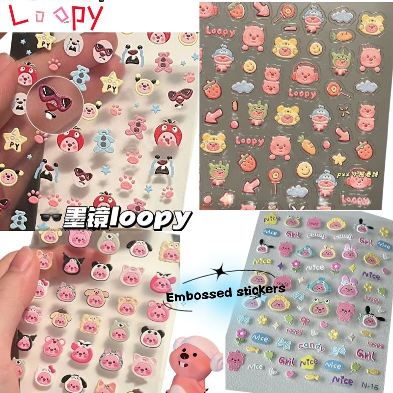 Loopy 3D embossed sticker, tra - Atv Parts 评论和价格