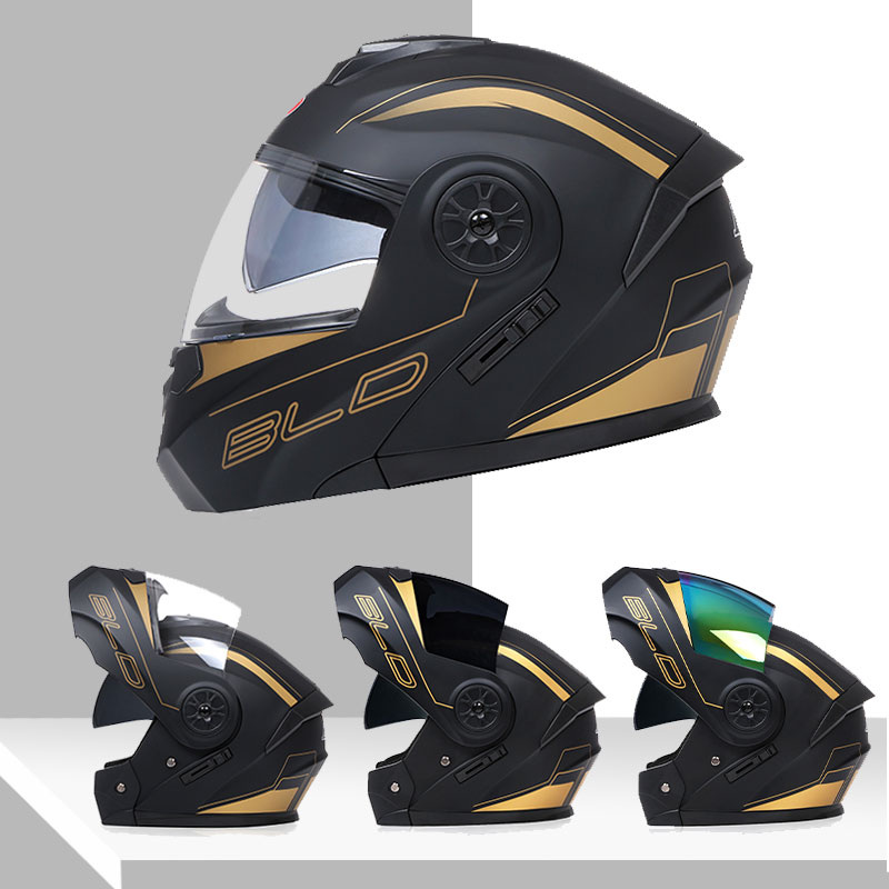 Dual Lens Helmet Modular Fashi - Dual Visor Motorcycle Racing Helmet 评论和价格