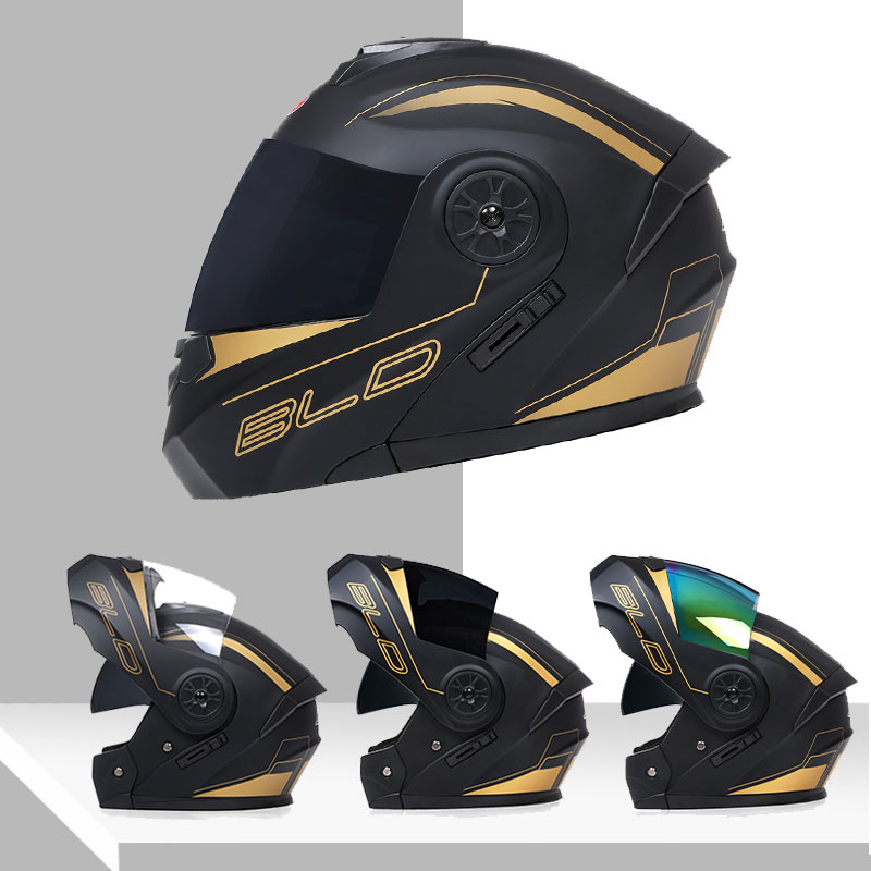 Dual Lens Helmet Modular Fashi - Dual Visor Motorcycle Racing Helmet 评论和价格