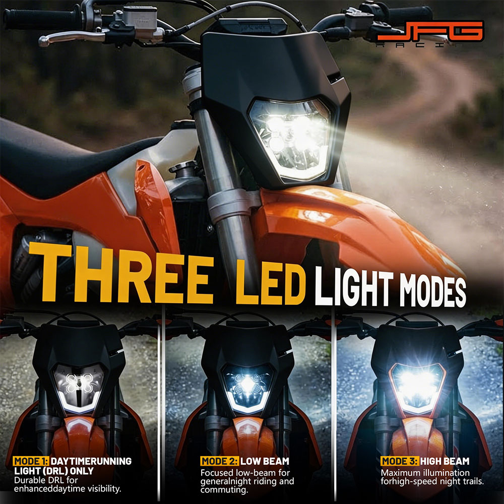 5 LED Headlight Headlamp Lamp  - Universal Motorcycle Led Headlight Projector 评论和价格