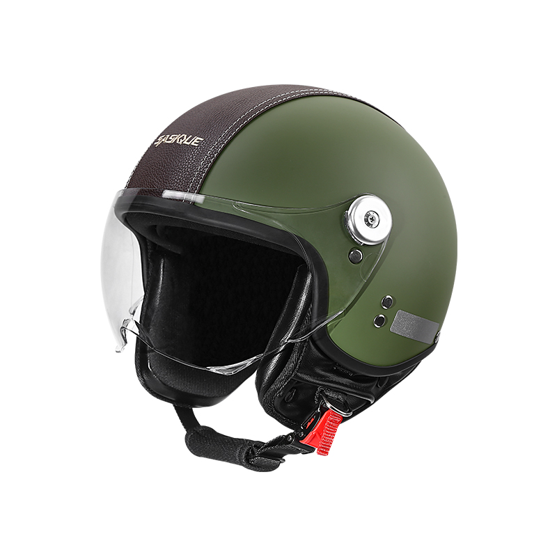 Vintage 3/4 Open Face Motorcyc - Vintage Open Face Retro Helmet 评论和价格