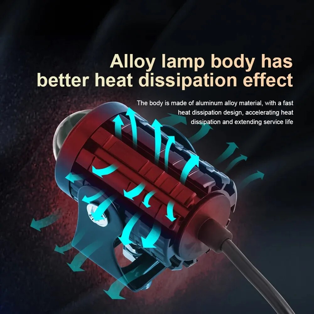 1/2PCS Universal Motorcycle LE - Universal Motorcycle Led Headlight Projector 评论和价格