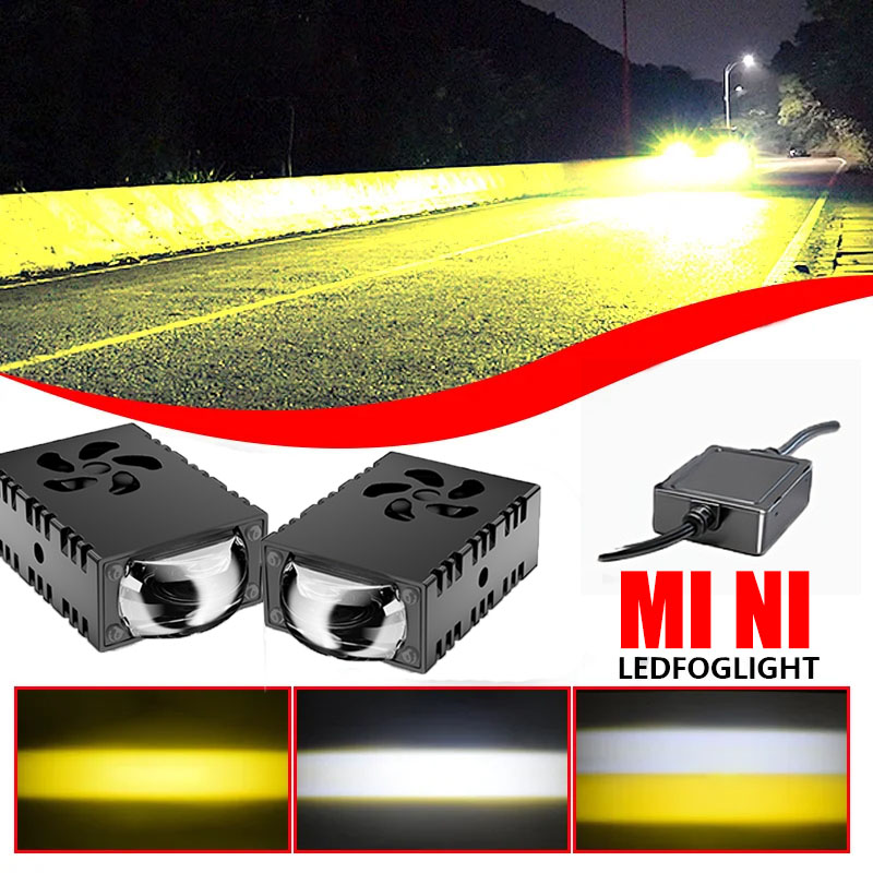 1PCS/2PCS Mini LED Driving Lig - Universal Motorcycle Led Headlight Projector 评论和价格