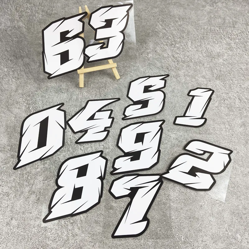 1PC Motorcycle Number Sticker  - Motorcycle Helmets 评论和价格