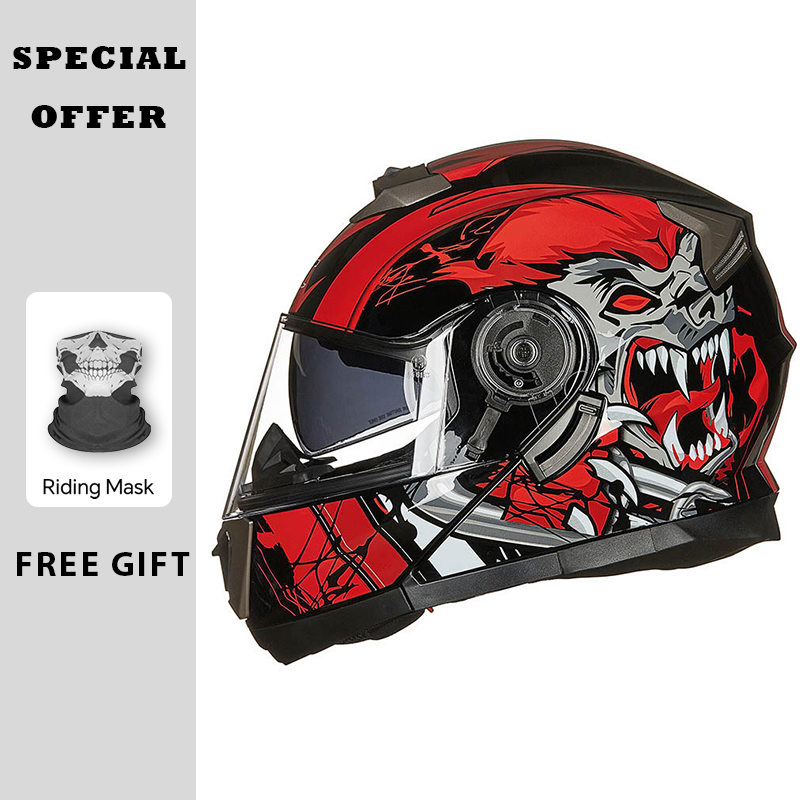 Motorcycle Helmets Modular Fli - Modular Flip Up Motorcycle Helmet Dot Approved 评论和价格