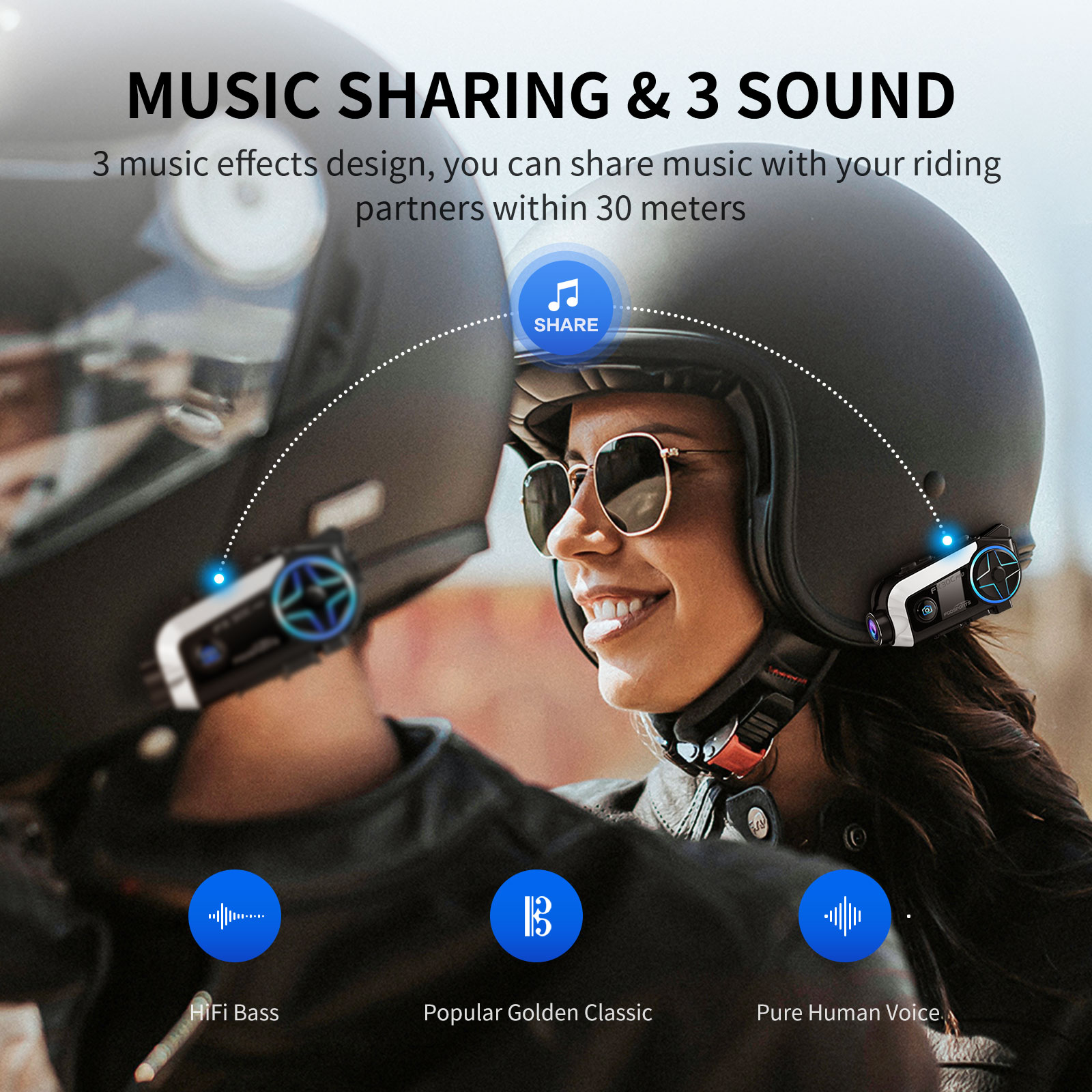 Fodsports FX30C PRO Motorcycle - Universal Motorcycle Helmet Intercom Headset 评论和价格