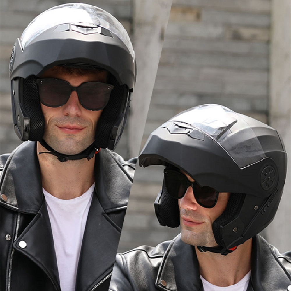 Modular Double Lens Motorcycle - Modular Flip Up Motorcycle Helmet Dot Approved 评论和价格