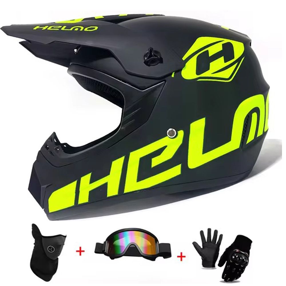 Motocross and Off-Road Helmet  - Off Road Motocross Helmet Goggles Set 评论和价格