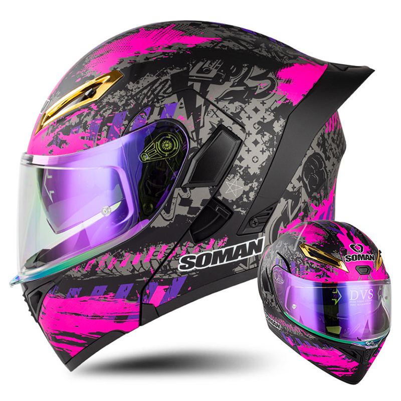 DOT Approved Men Motorcycle He - Modular Flip Up Motorcycle Helmet Dot Approved 评论和价格