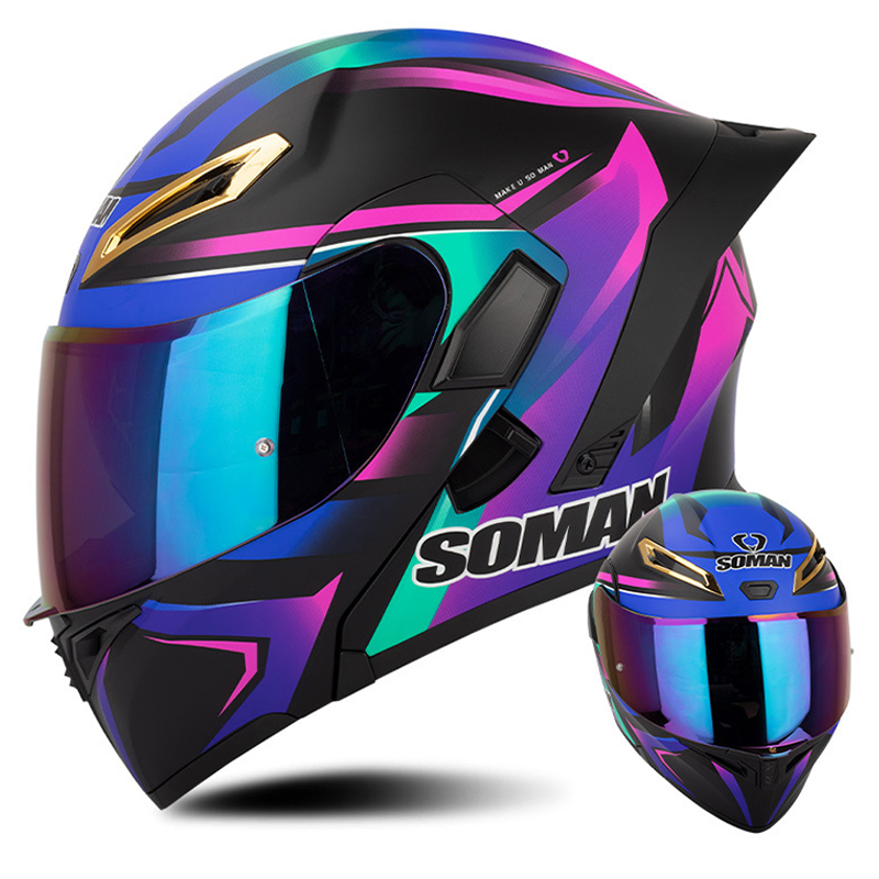 DOT Approved Men Motorcycle He - Modular Flip Up Motorcycle Helmet Dot Approved 评论和价格