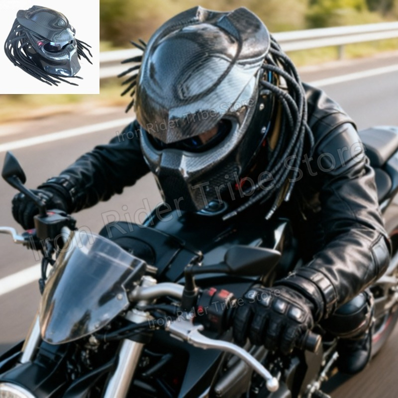 HOT Racing Predator Carbon Fib - Custom Predator Motorcycle Helmet 评论和价格