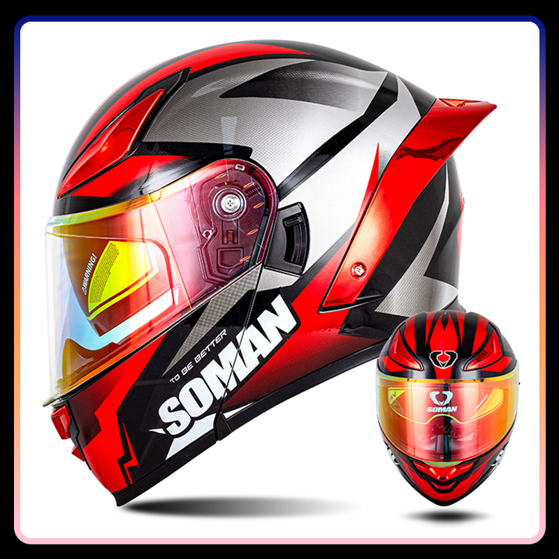 Men's Motorcycle Helmet Dual L - Modular Flip Up Motorcycle Helmet Dot Approved 评论和价格