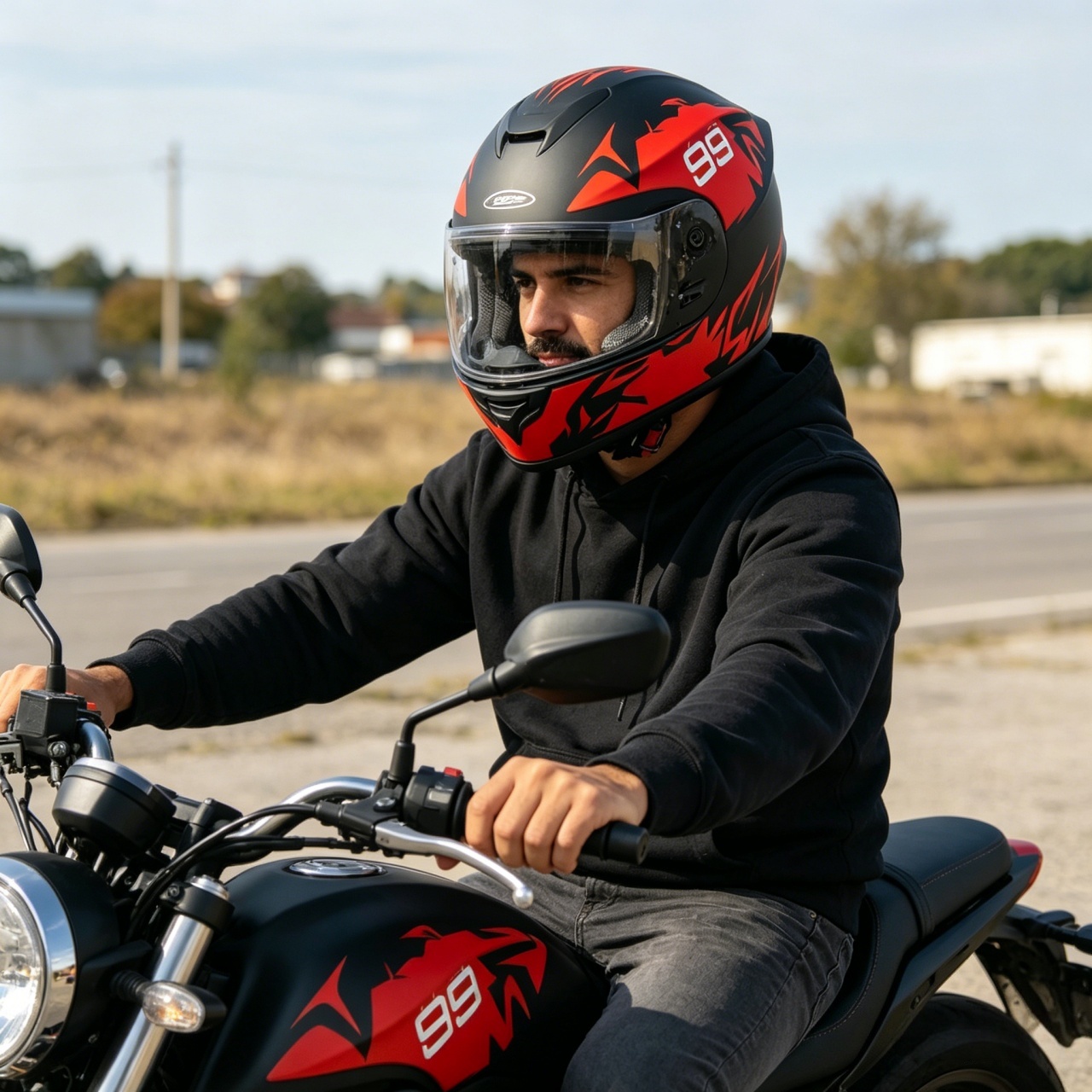 Men's Full Face Motorcycle Hel - Dual Visor Motorcycle Racing Helmet 评论和价格