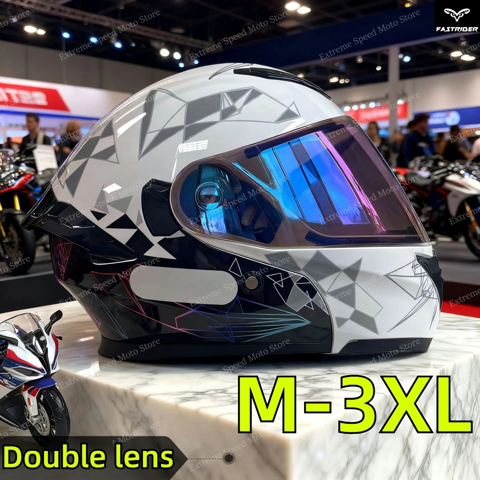 Certified Modular Flip Up Moto - Dual Visor Motorcycle Racing Helmet 评论和价格