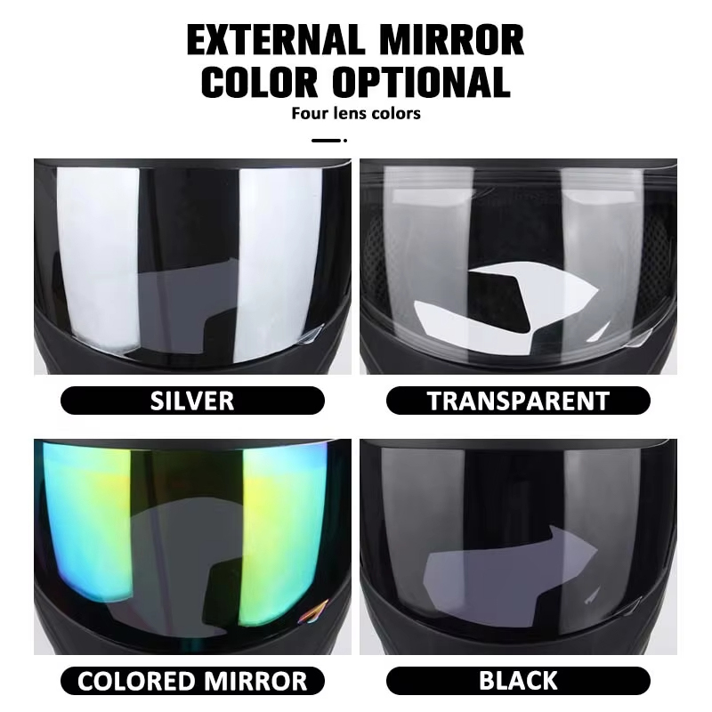 DOT Certified Dual Visor Flip- - Dual Visor Motorcycle Racing Helmet 评论和价格