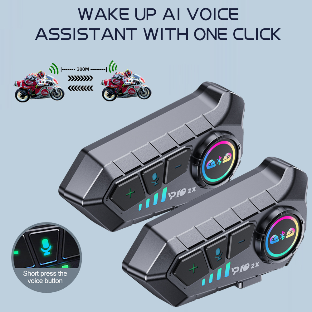 Y10 2x Motorcycle Intercom Blu - Universal Motorcycle Helmet Intercom Headset 评论和价格