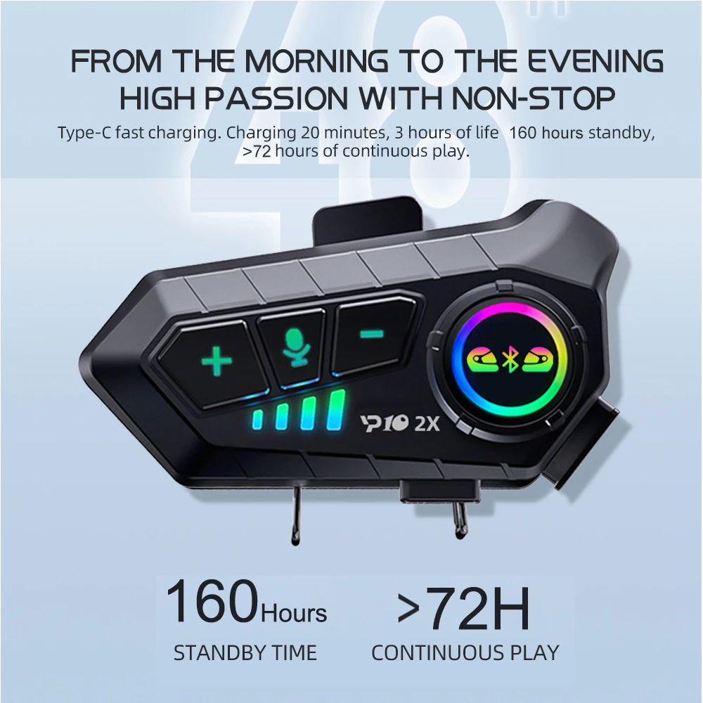 Y10 2x Motorcycle Intercom Blu - Universal Motorcycle Helmet Intercom Headset 评论和价格