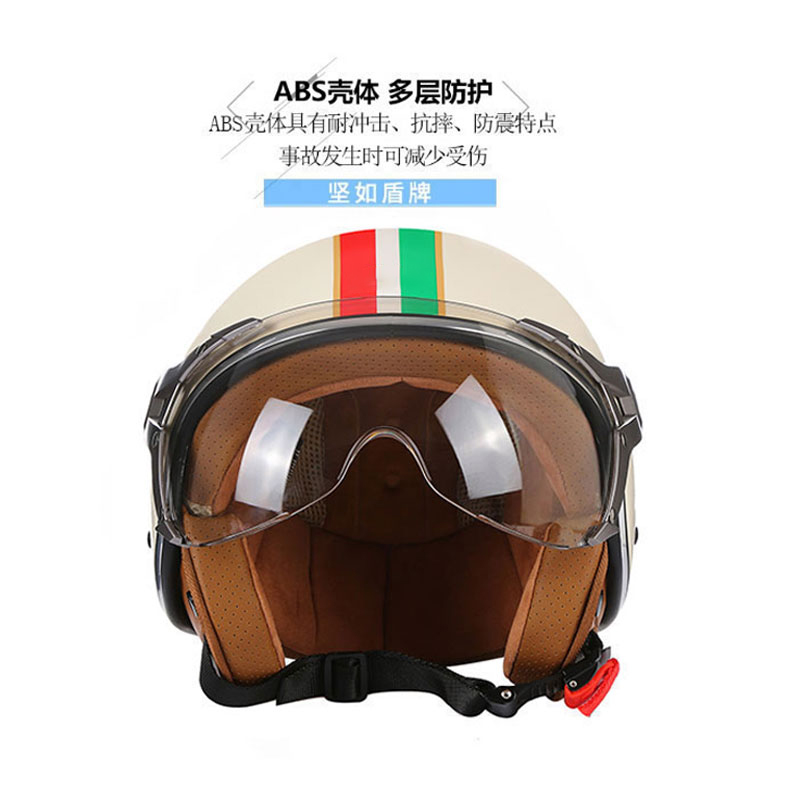 DOT Open Face 3/4 Motorcycle R - Vintage Open Face Retro Helmet 评论和价格