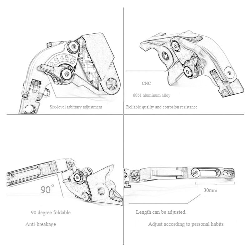 For Honda NC750X NC 750 X 2016 - Cnc Aluminum Adjustable Brake Clutch Levers 评论和价格